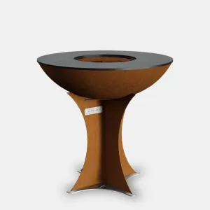 Arteflame 22-Inch Euro Base Portable Corten Steel Fire Pit with Cooktop