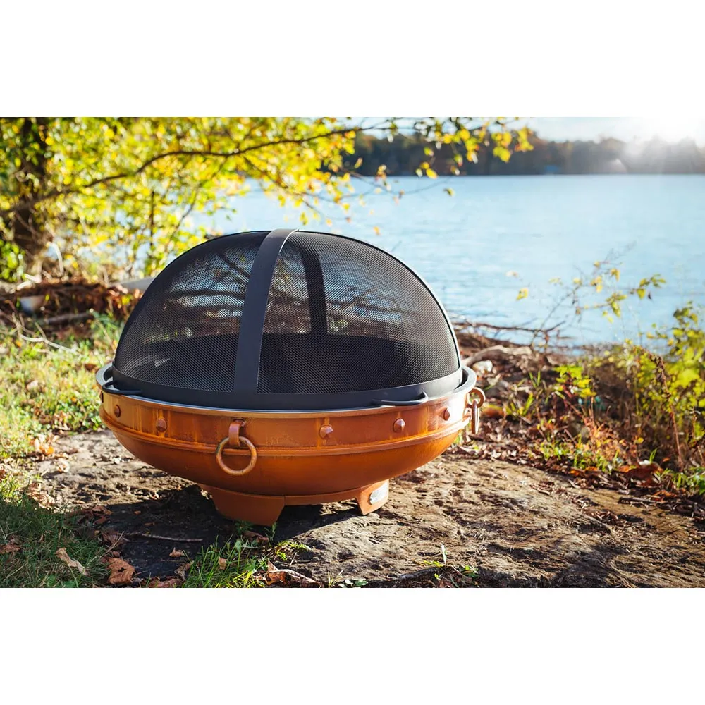 Artisan Fire Pit Spark Guard 34.5" w/Handles