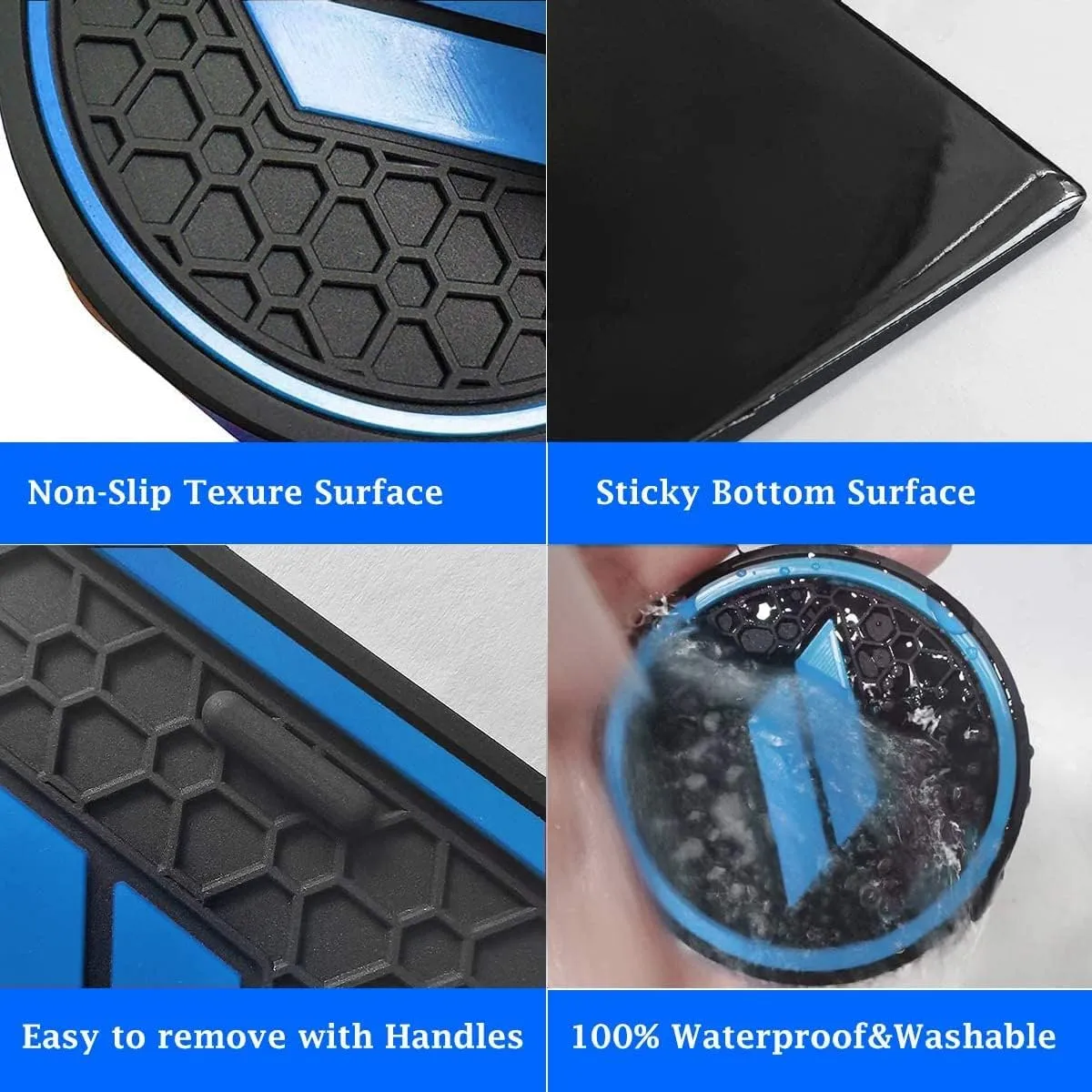Auprite Anti Dust Mats for Dodge Challenger Accessories 2015 2016 2017 2018 2019 2020 2021 2022 2023,Custom Fits Cup Holder Liners Mats Door Pocket Center Console Liners, 11pcs/kit (Blue)