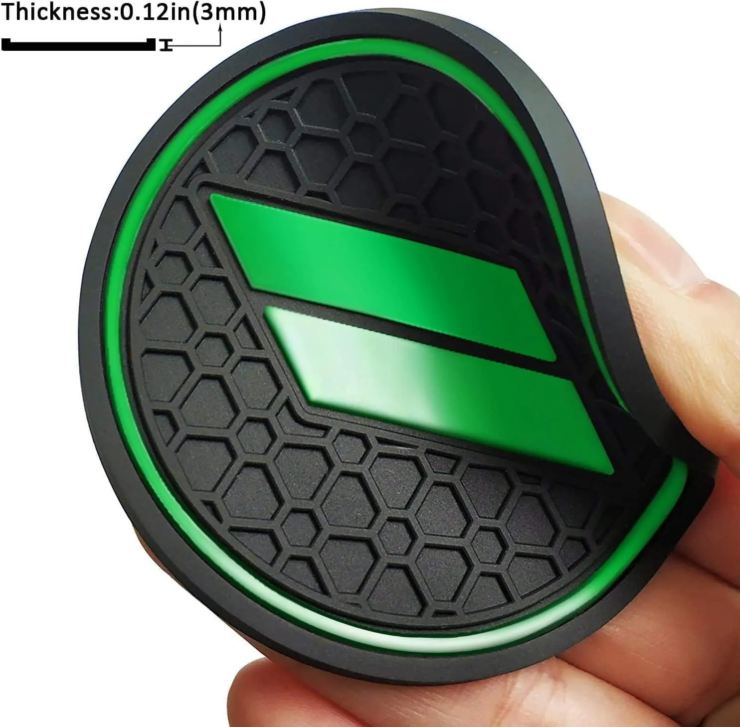 Auprite Anti Dust Mats for Dodge Challenger Accessories 2015 2016 2017 2018 2019 2020 2021 2022 2023,Custom Fits Cup Holder Liners Mats Door Pocket Center Console Liners, 11pcs/kit (Dark Green)
