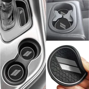 Auprite Anti Dust Mats for Dodge Challenger Accessories 2015 2016 2017 2018 2019 2020 2021 2022 2023,Custom Fits Cup Holder Liners Mats Door Pocket Center Console Liners, 11pcs/kit (Gray)