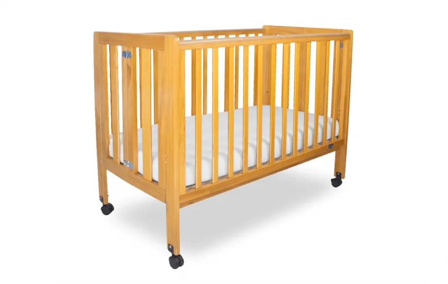 Babyhood Fold N Go Cot - Baltic Oak