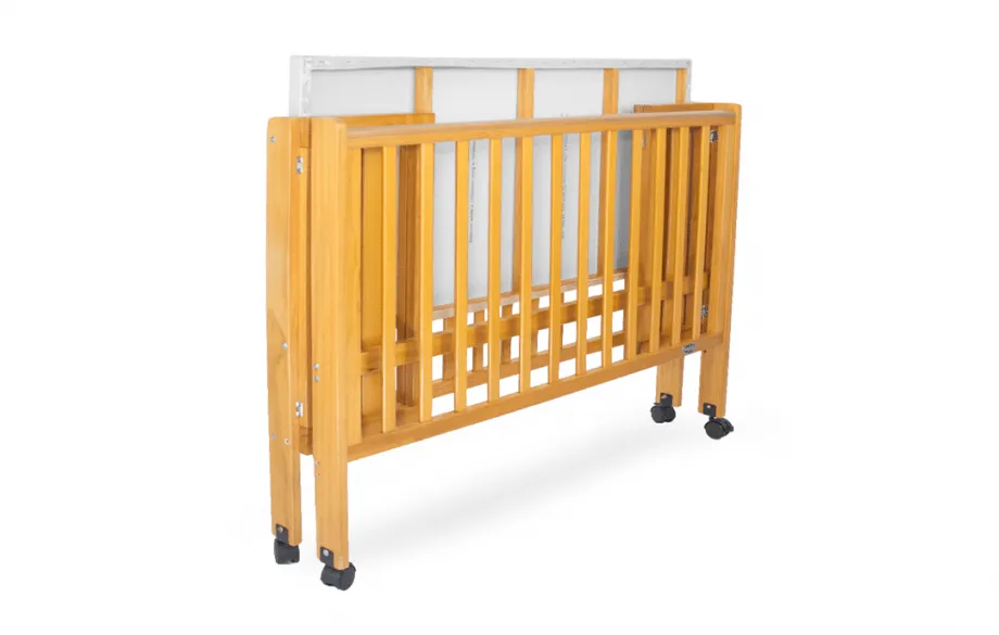 Babyhood Fold N Go Cot - Baltic Oak
