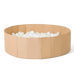 Ball Pits for Toddlers, Play Pool with Storage Bag for Baby Girls Boys Kids as Play Yard, Baby Playpen, Fence, Oxford Cloth Portable & Foldable Ball Pool, Beige