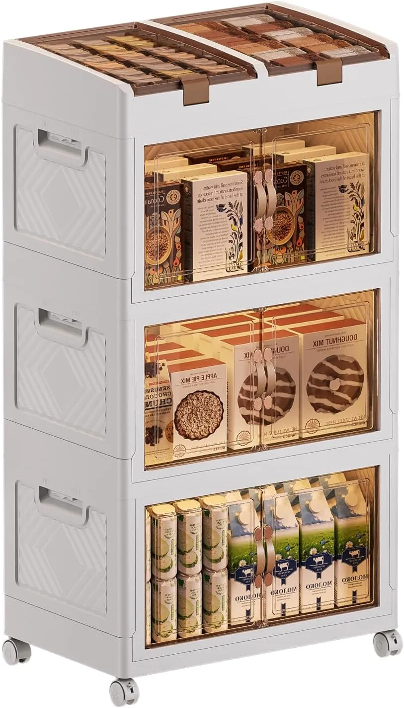 Bathroom Organizers and Storage Cube Closet Organizer Plastic Storage Bins with Lids Toy Organizer
