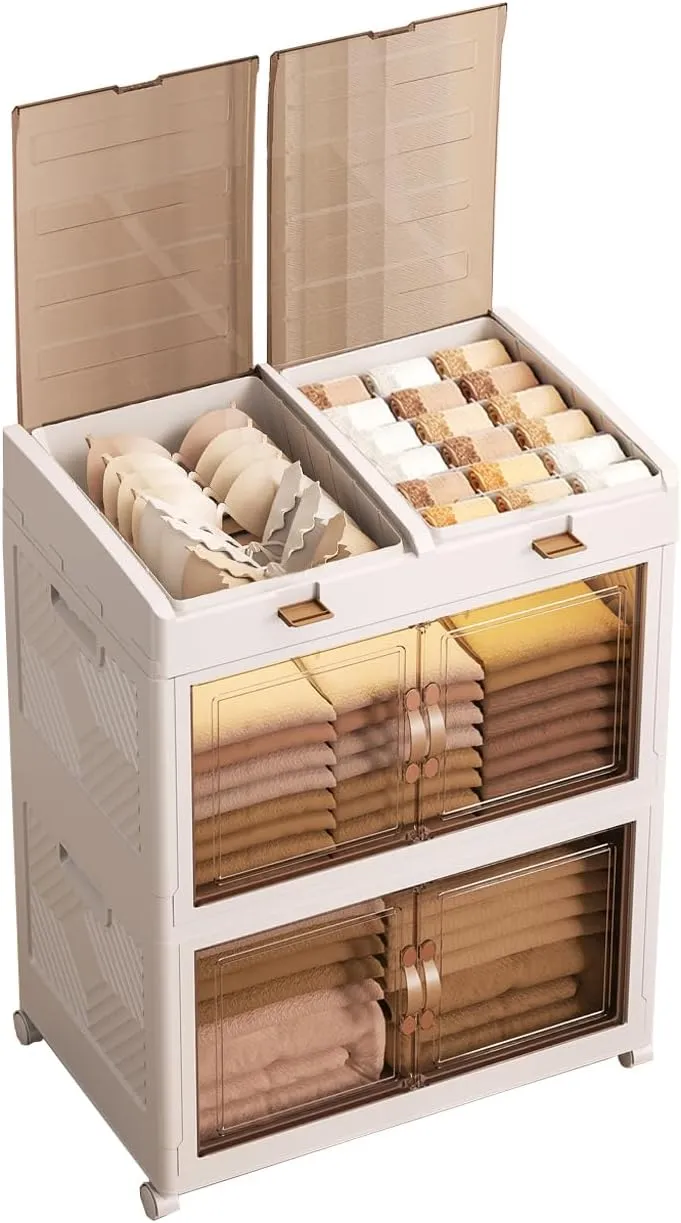 Bathroom Organizers and Storage Cube Closet Organizer Plastic Storage Bins with Lids Toy Organizer