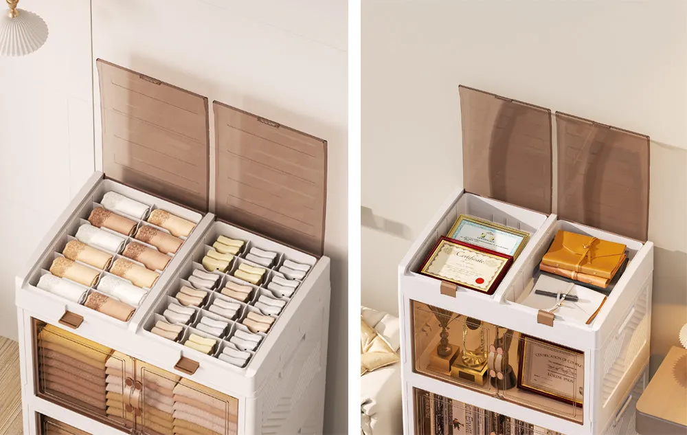 Bathroom Organizers and Storage Cube Closet Organizer Plastic Storage Bins with Lids Toy Organizer
