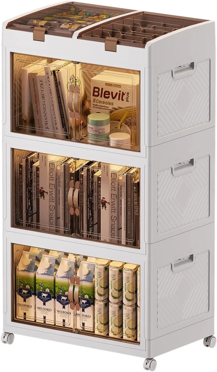 Bathroom Organizers and Storage Cube Closet Organizer Plastic Storage Bins with Lids Toy Organizer