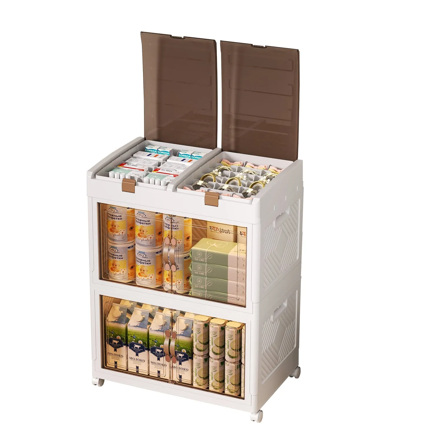 Bathroom Organizers and Storage Cube Closet Organizer Plastic Storage Bins with Lids Toy Organizer