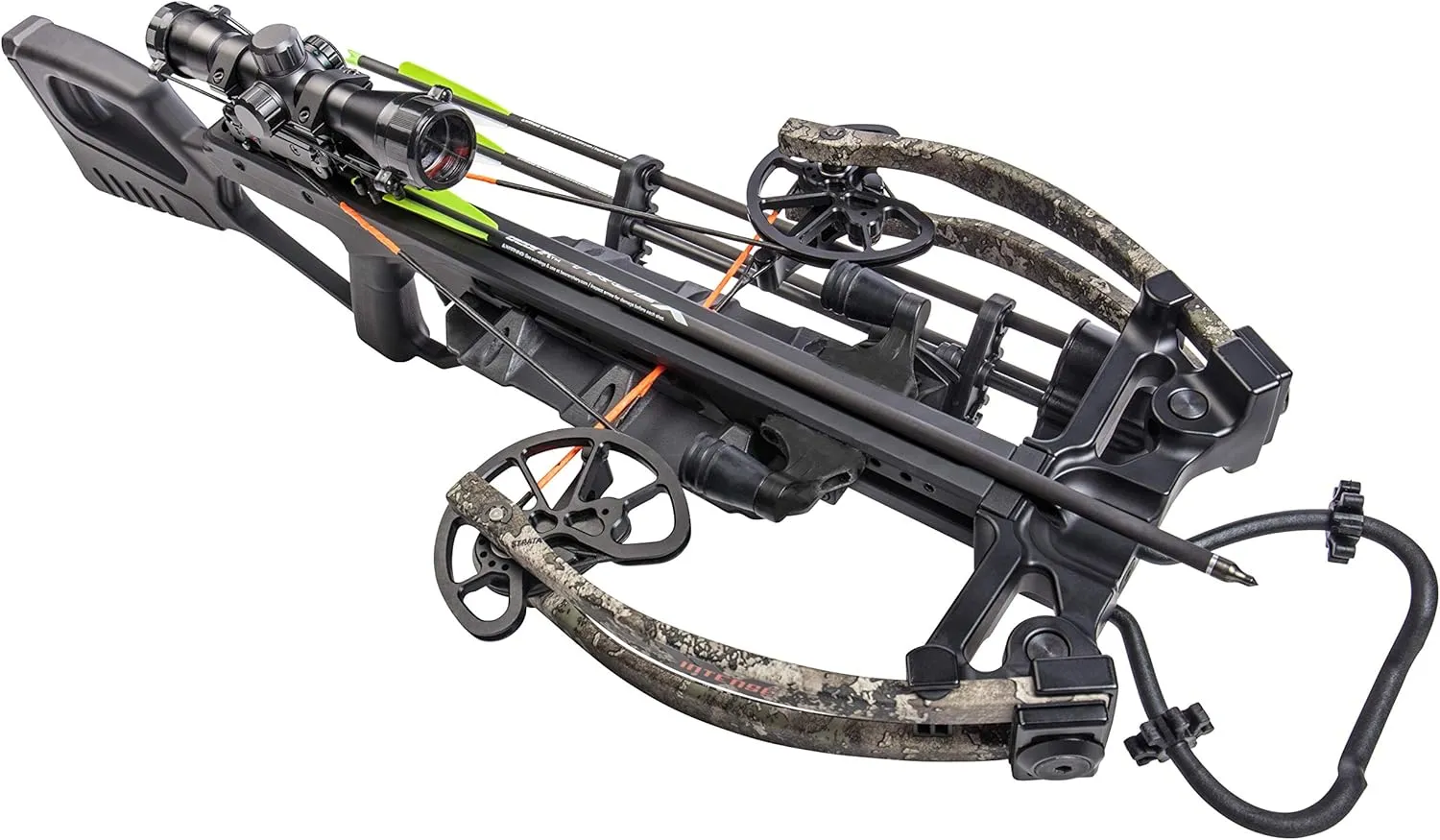 BearX Intense Ready to Shoot Crossbow Package with Scope, Quiver, Bolts, Cocking Rope, and Wax