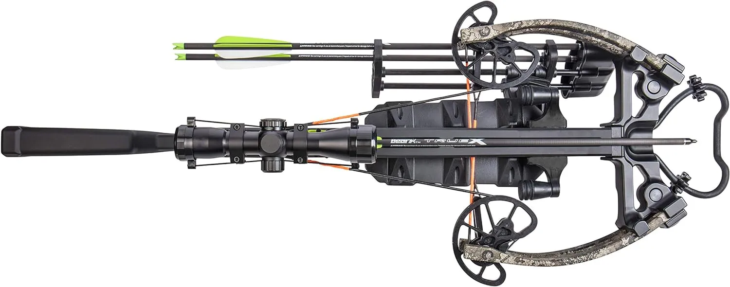 BearX Intense Ready to Shoot Crossbow Package with Scope, Quiver, Bolts, Cocking Rope, and Wax