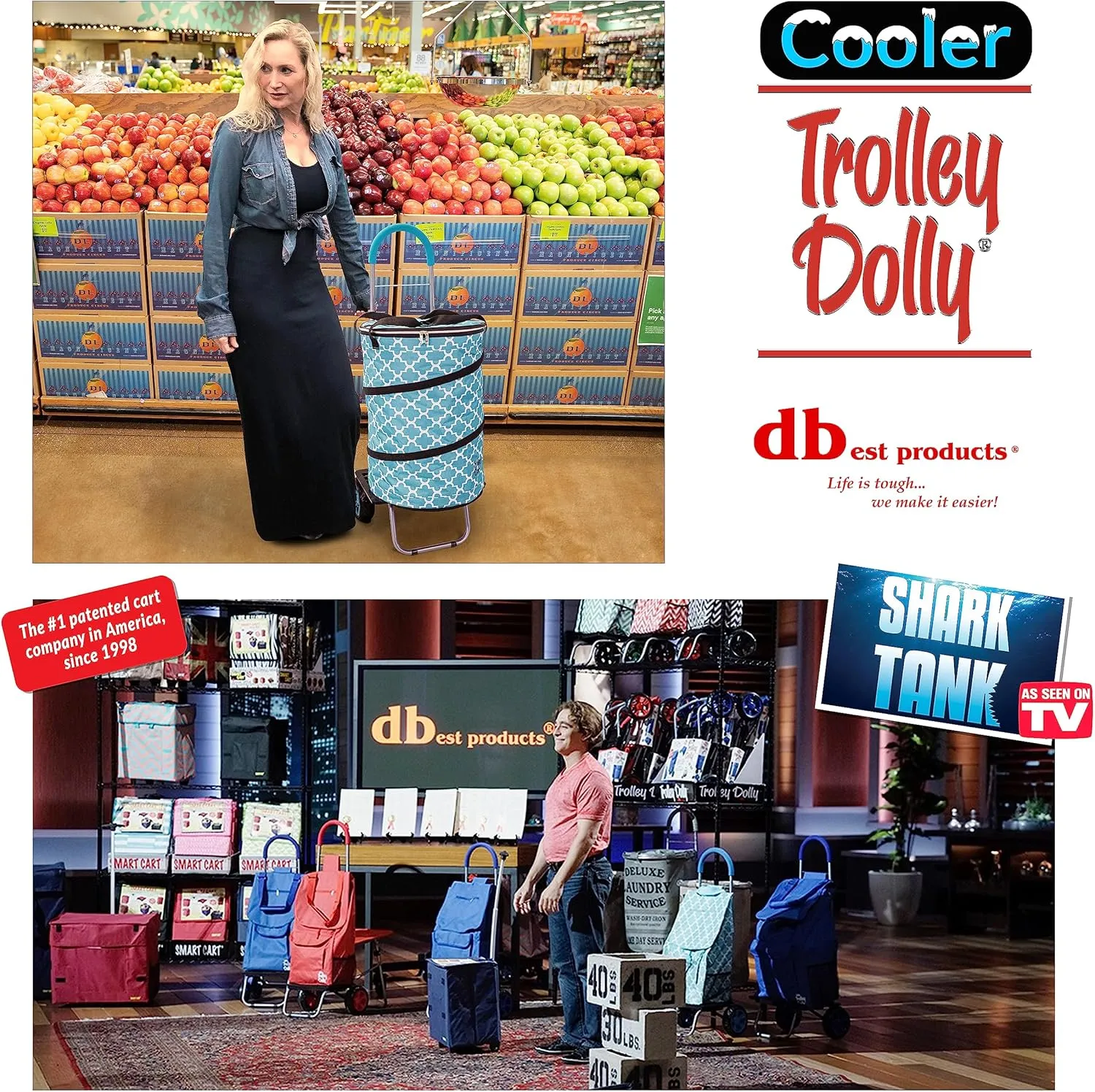 Bigger Cooler Trolley Dolly Insulated Folding Shopping Cart with Removable Bag Rolling Beach Tote Cooler with Wheels Pop Up Golf, Turquoise