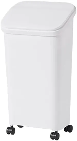 Bins Plastic Trash Can With Press Top Lid Garbage Can Waste Basket Trash Cans For Bathroom Kitchen Living Room Office Decorative Urns (Color : Gray Size : Without wheels) (White With wheels)