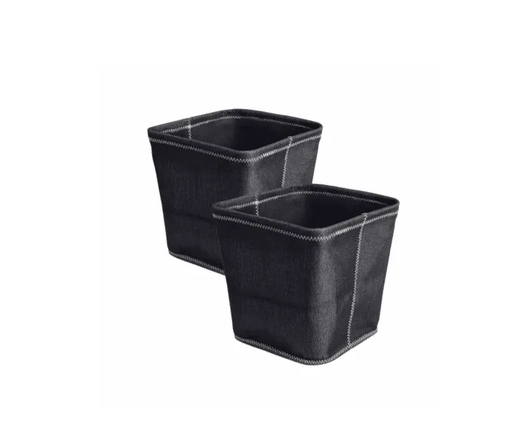 Black Trapezoid Storage Bin