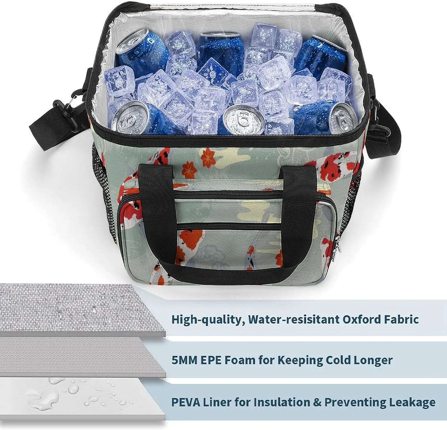 Bloody Red Halloween 22.5L Waterproof Soft Cooler Bag Scary Horror Season Insulated Lunch Box for Camping Fishing Beach Road Trips