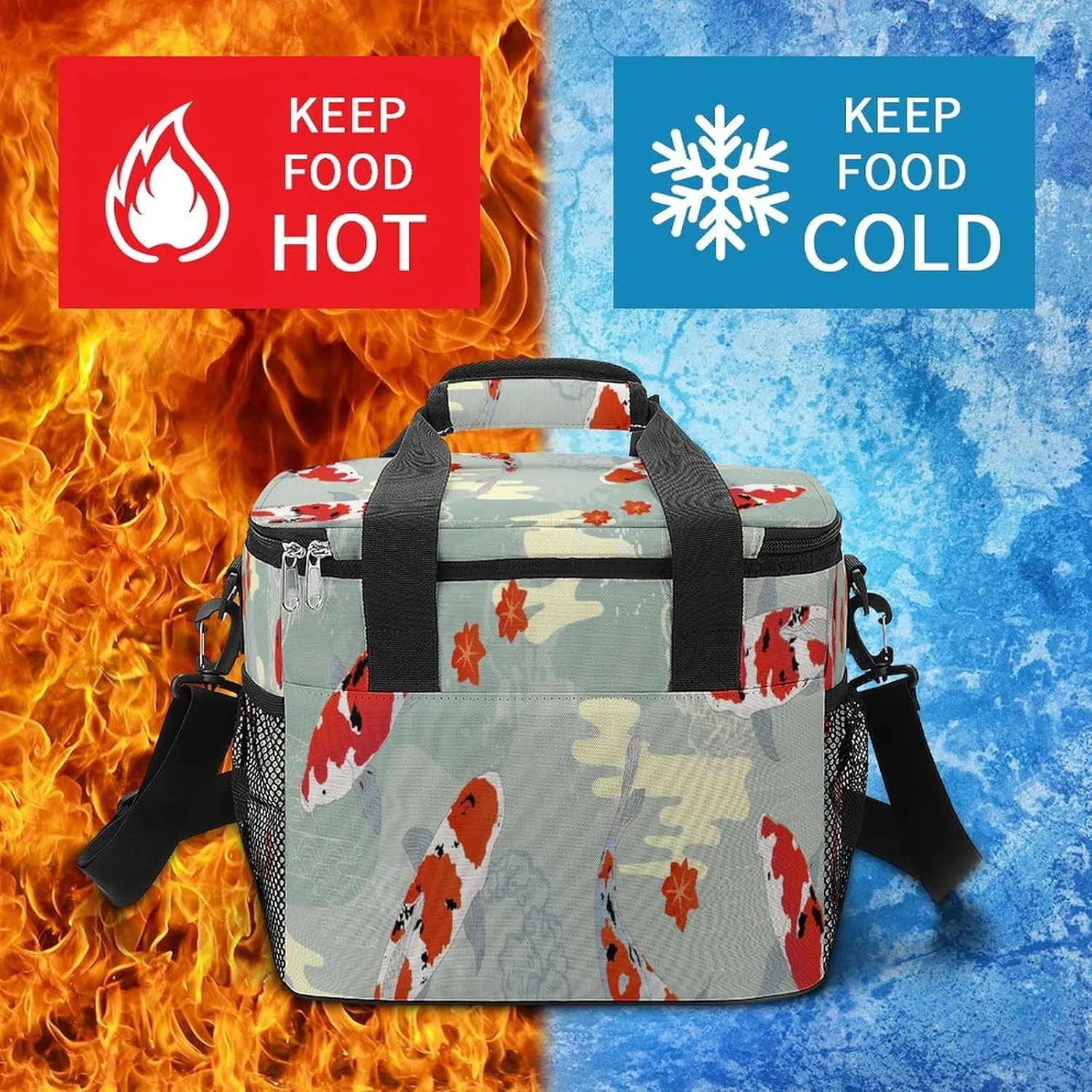 Bloody Red Halloween 22.5L Waterproof Soft Cooler Bag Scary Horror Season Insulated Lunch Box for Camping Fishing Beach Road Trips