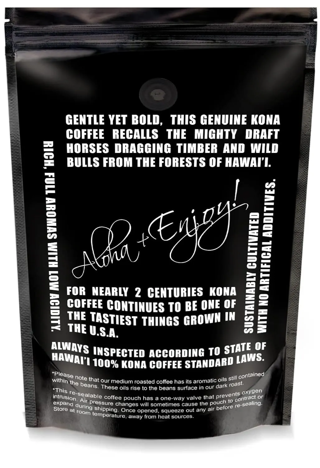 Blue Horse 100% Kona Coffee (Ground), Medium Roast Arabica coffee, 16 oz (1 lb) Bag, Farm Fresh, Authentic Hawaiian Coffee from the Big Island, Smooth & Bold Flavor, Hand-Picked & Sun-Dried for Rich Aroma