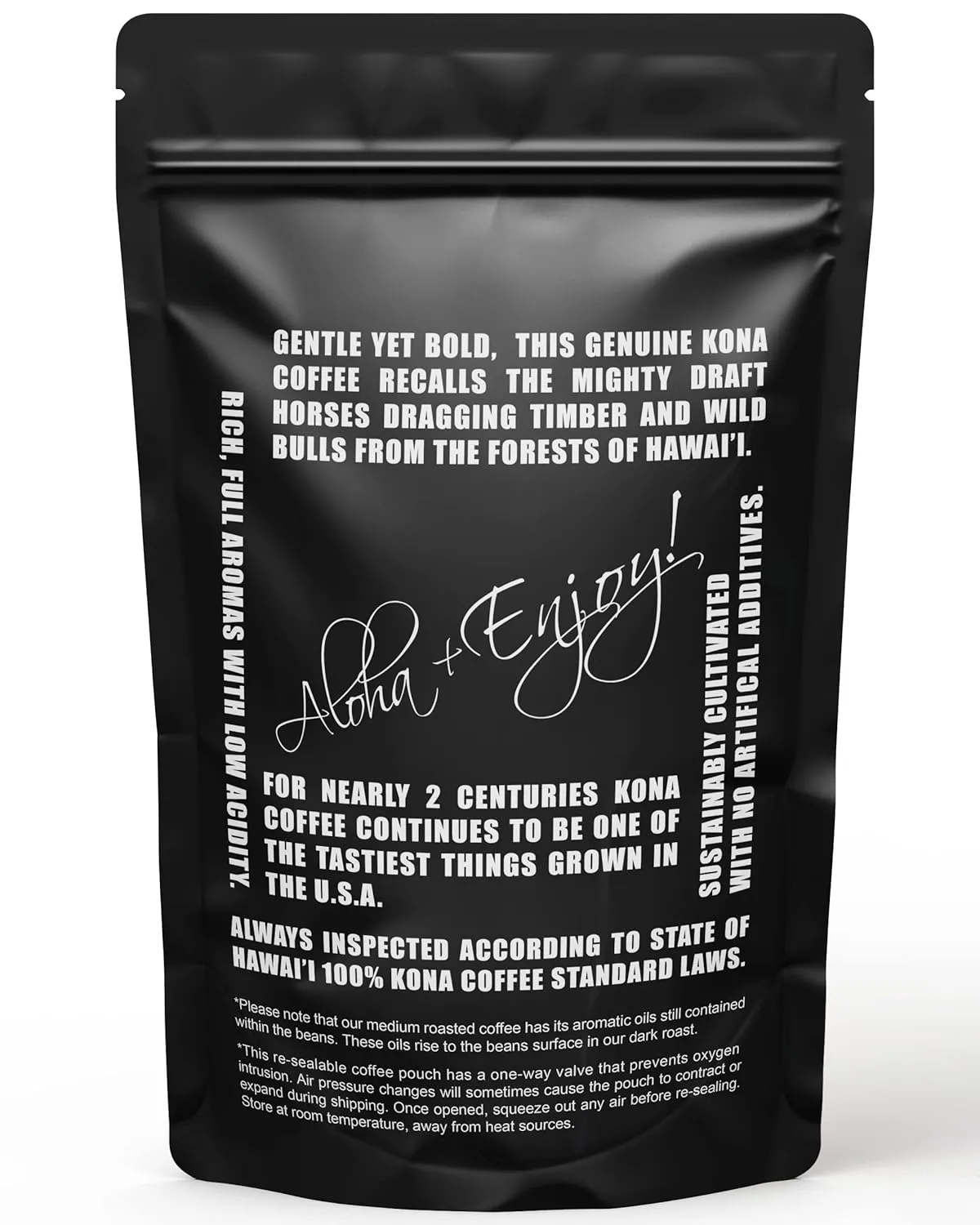 Blue Horse 100% Kona Coffee (Ground), Medium Roast Arabica coffee, 16 oz (1 lb) Bag, Farm Fresh, Authentic Hawaiian Coffee from the Big Island, Smooth & Bold Flavor, Hand-Picked & Sun-Dried for Rich Aroma