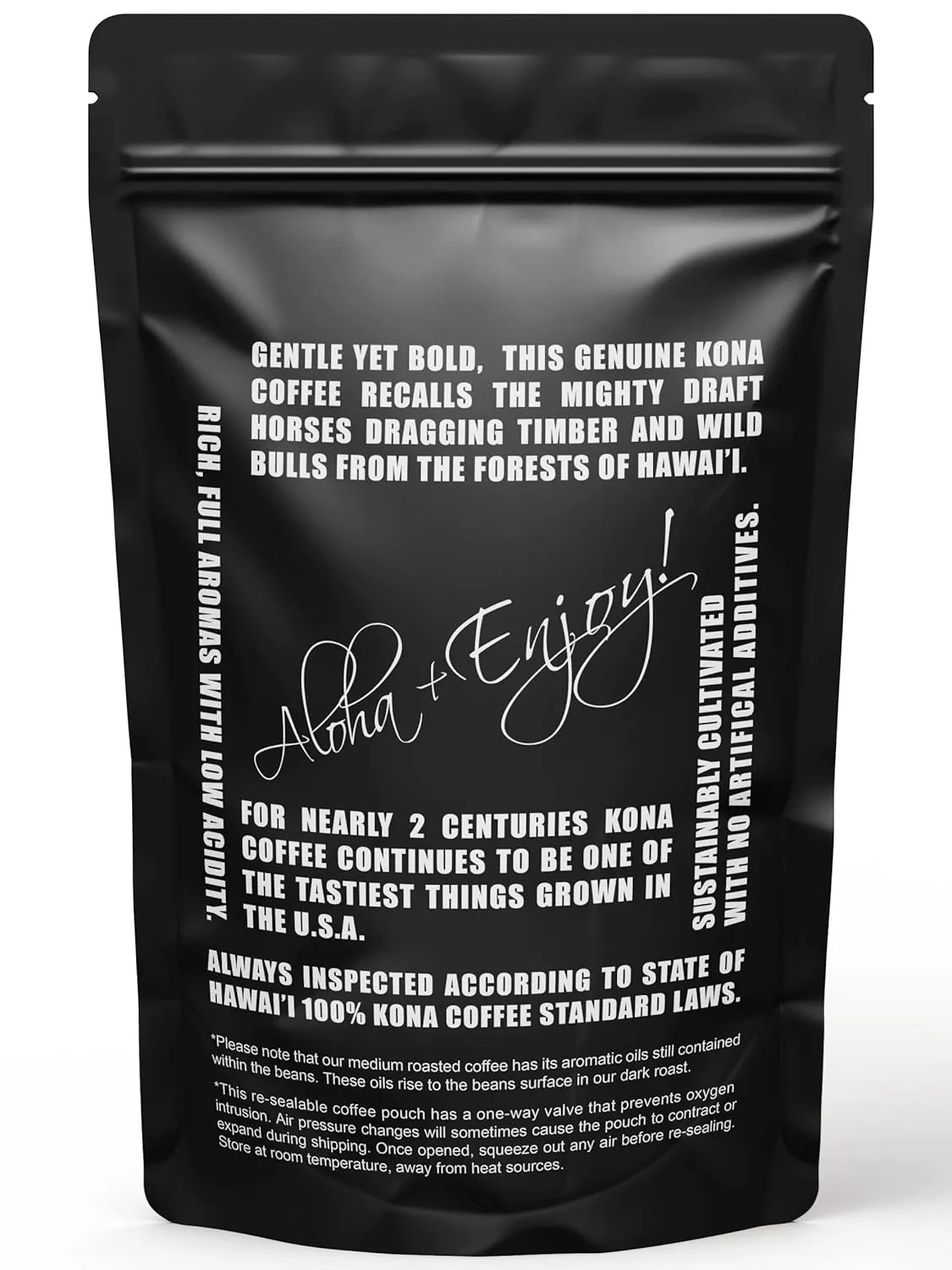 Blue Horse 100% Kona Coffee, Medium Roast, Arabica Whole Beans, 1 lb (16 oz) Bag, Farm Fresh, Authentic Hawaiian Coffee beans from Hawaii’s Big Island