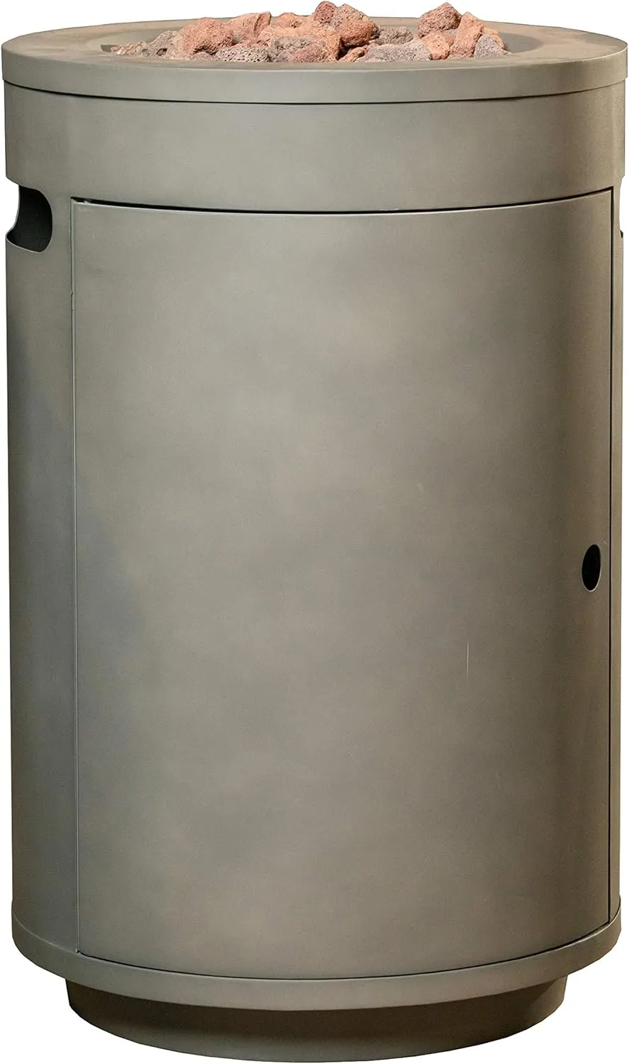 Bond Manufacturing 52095 Acero 16" Round 30,000 BTU Gas Fire Column, Gray
