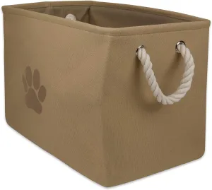 Bone Dry Pet Storage Collection Collapsible Bin, Medium Rectangle, Taupe