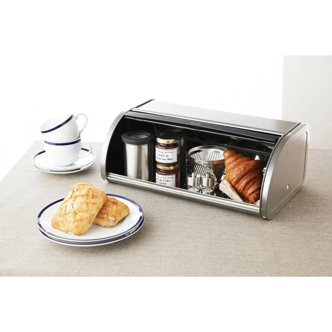 Brabantia Bread Bin Roll Top - Brilliant Steel