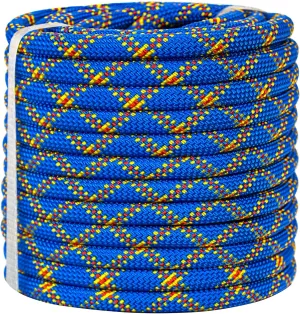 Braided Polyester Arborist Rigging Rope (3/8 inch x 150 feet), High Strength Arborist Rigging Rope for Outdoor Rock Climbing, Mountain Climbing, Hiking, etc