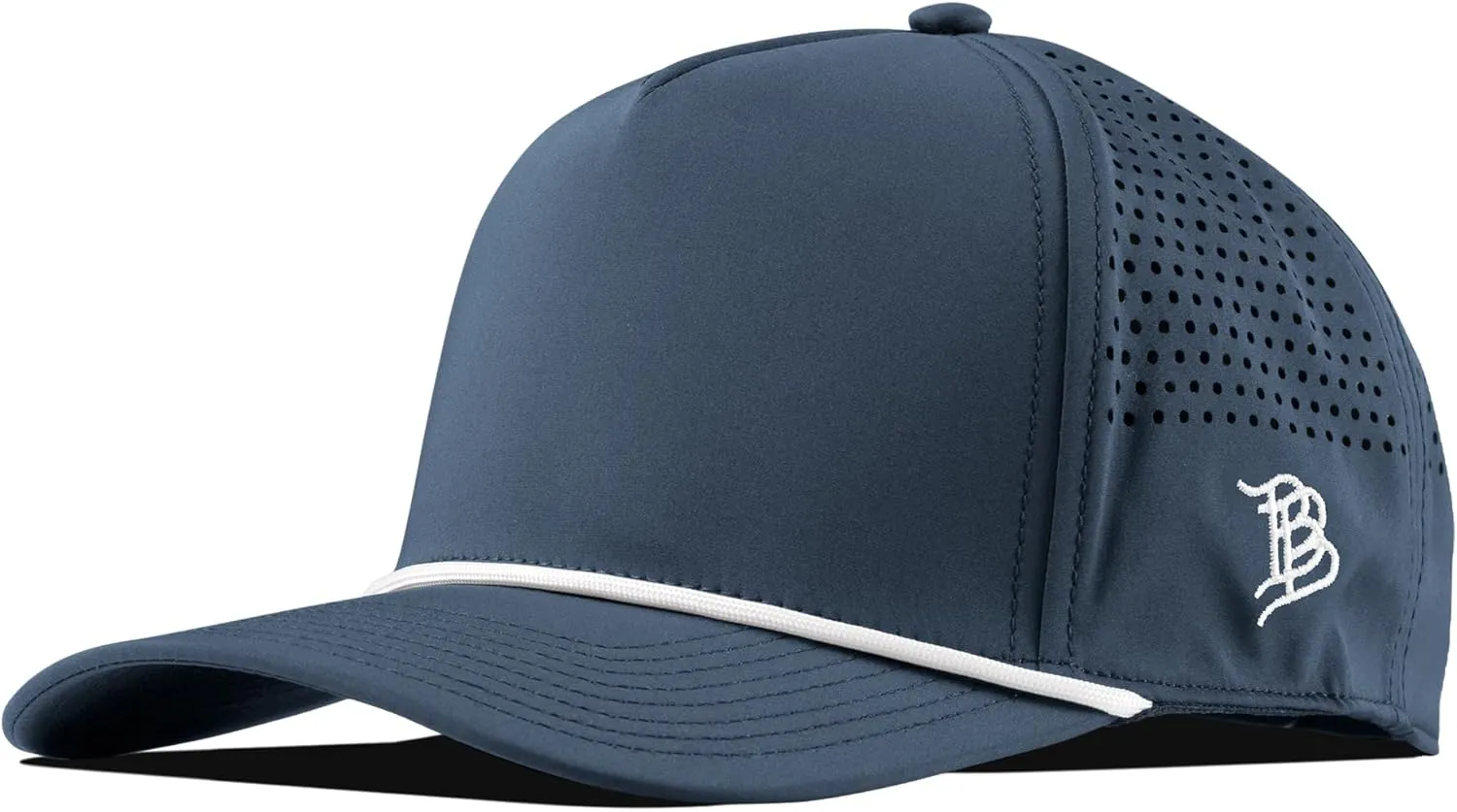 Branded Bills Bare Curved 5 Panel Rope Hat, Adjustable Snapaback, Fitted Style | Lightweight, Comfort Stretch, Quick Dry Cap