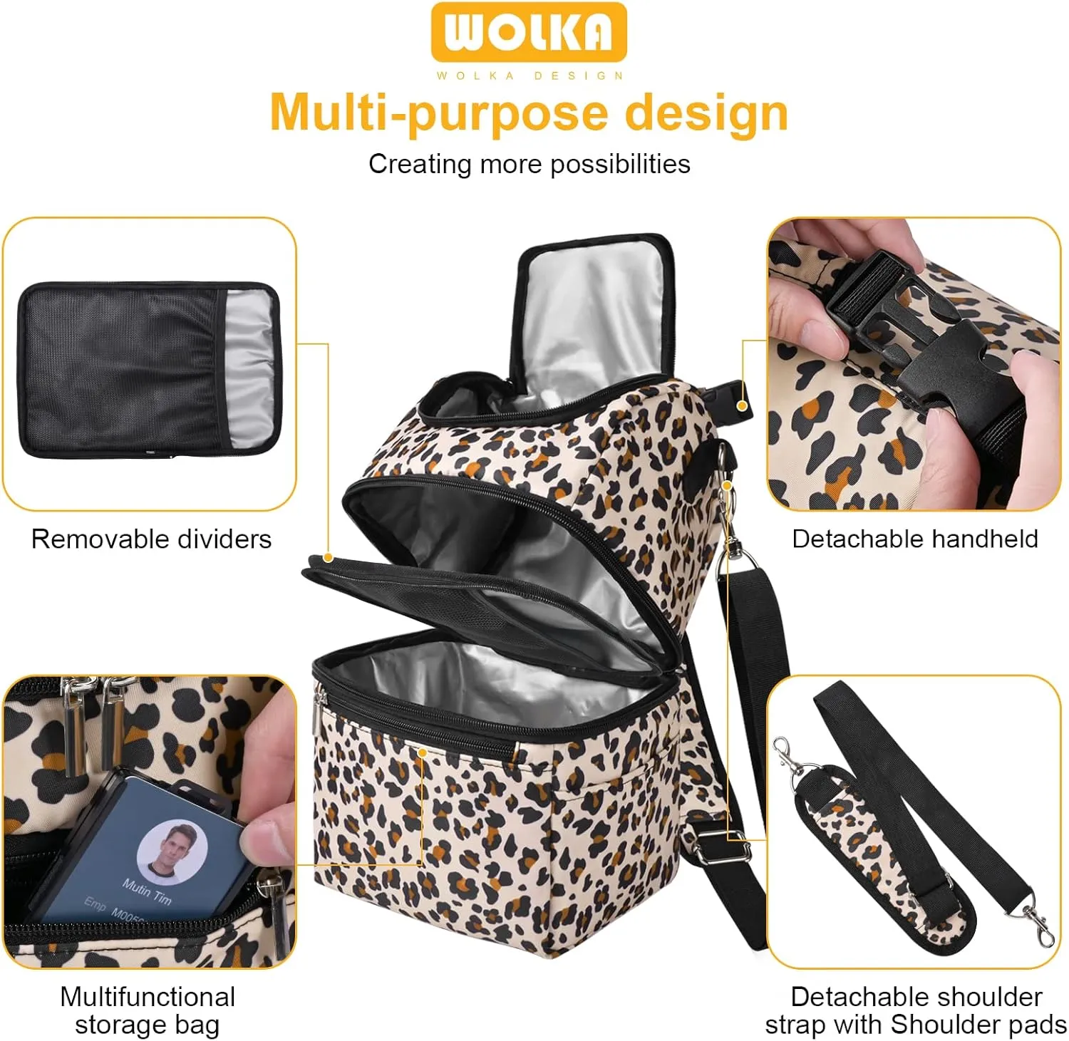 Breastmilk Cooler Bag - Cooler Bag for Nursing Moms Multi-Function, Insulated Baby Bottle Cooler Tote Bag with Double Compartments - Fits 6 Baby Bottles Up to 9 Ounce