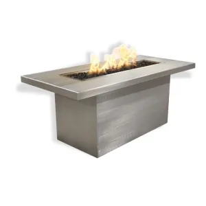 Breckenridge Linear Fire Pit Table - Stainless Steel | 48"
