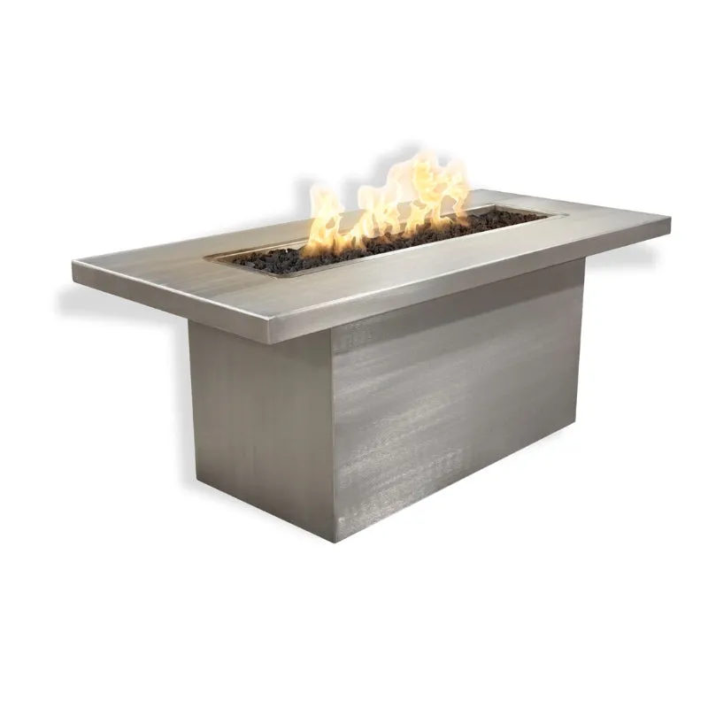 Breckenridge Linear Fire Pit Table - Stainless Steel | 48"