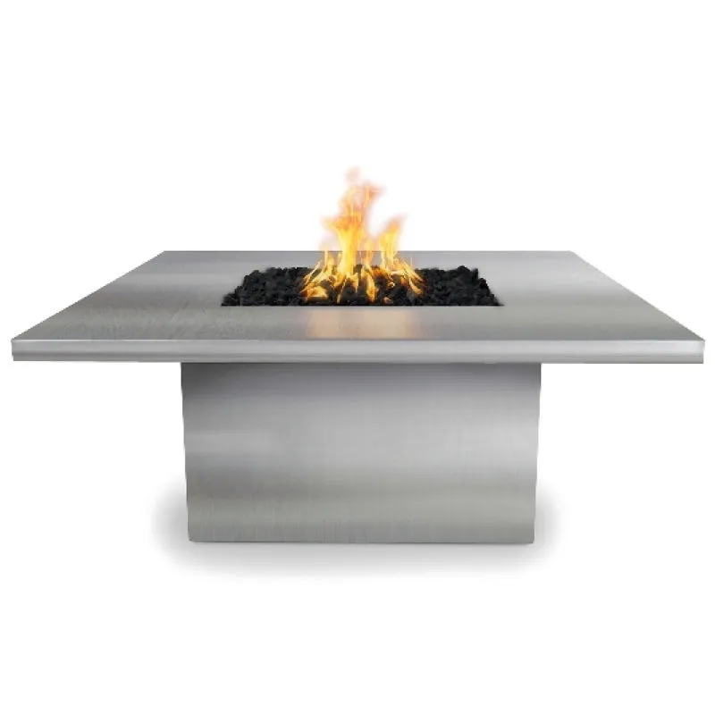Breckenridge Square Fire Pit Table - Stainless Steel | 36"