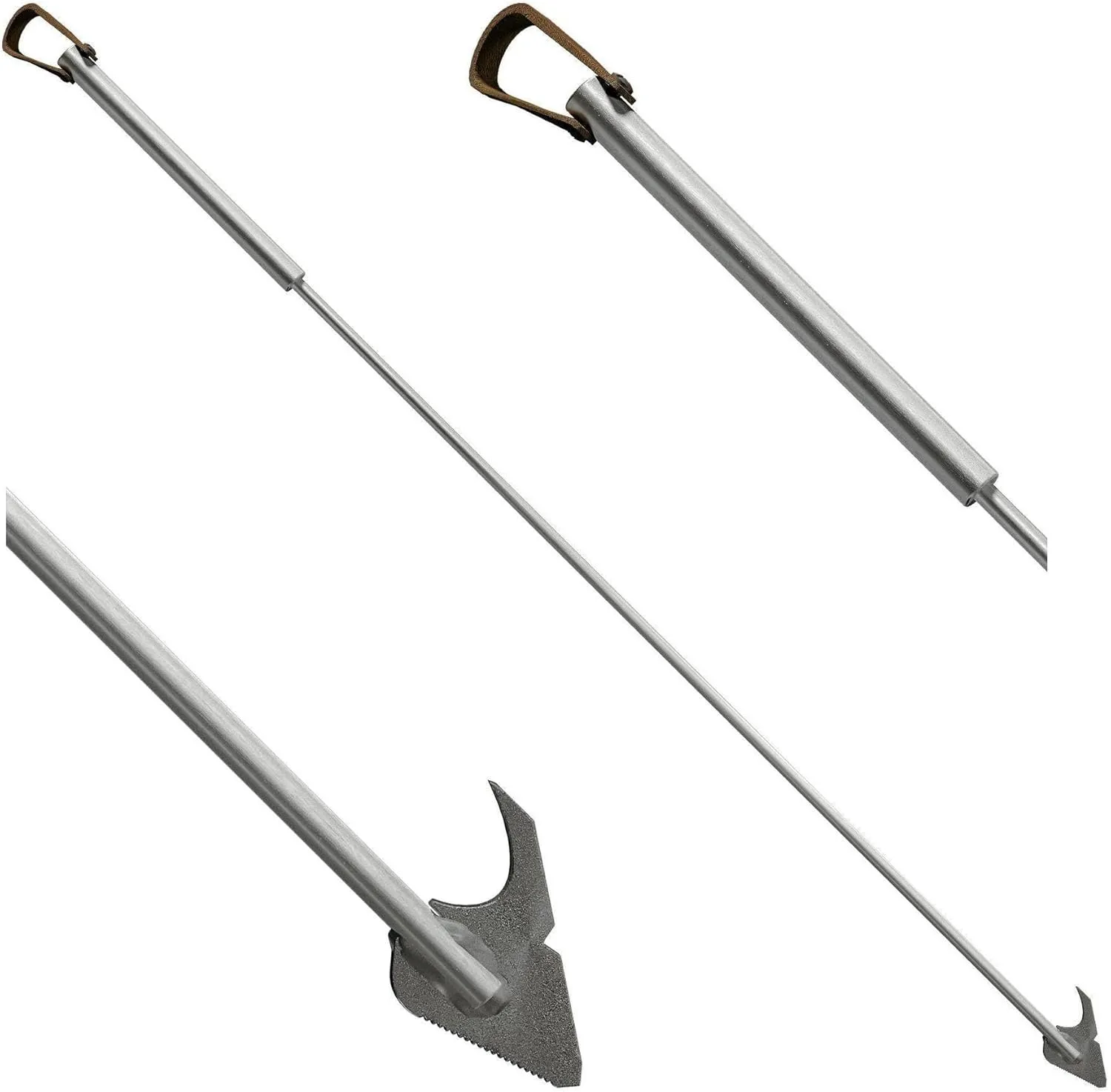 Breeo 40" Fire Pit Poker - Heavy-Duty Stainless Steel Outdoor Campfire Tool - Fireplace Stick with Leather Loop - Camping & Fire Pit Equipment for Log Control & Grilling - Gifts for Dad
