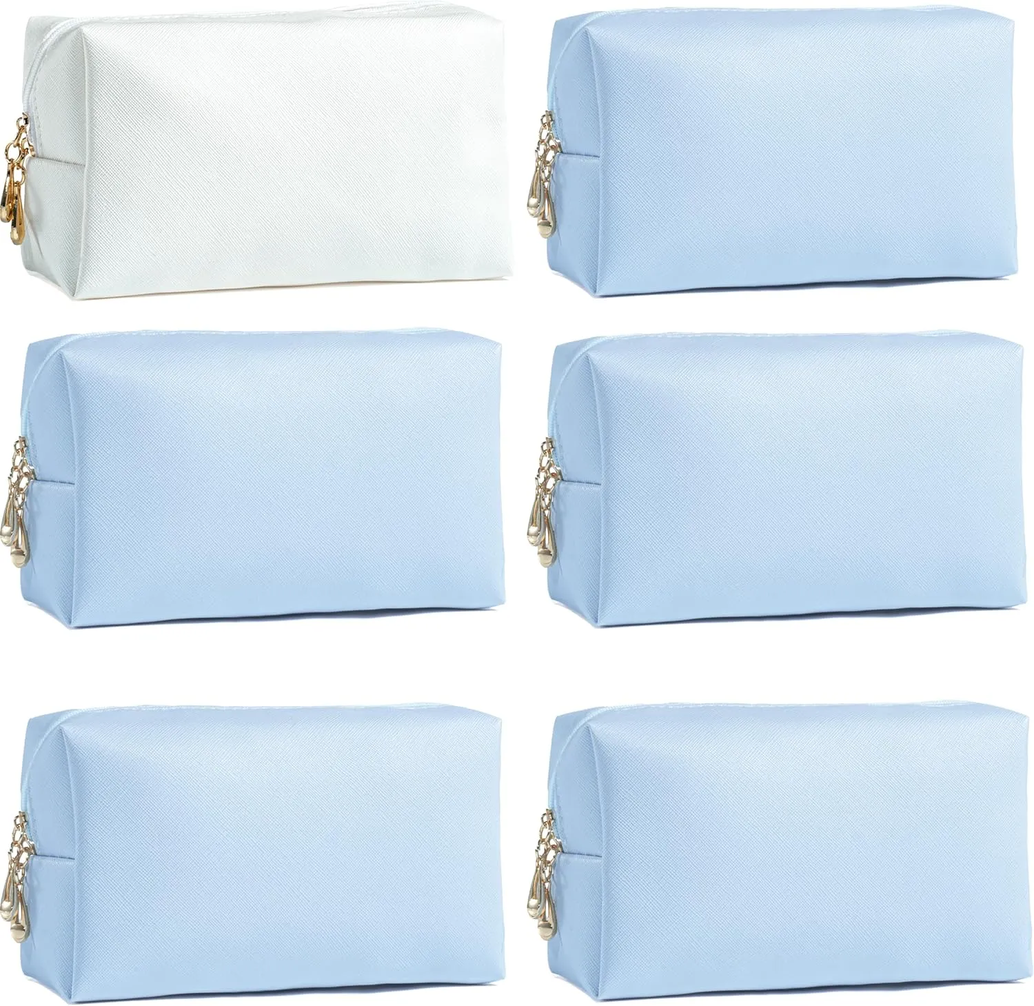 Bridesmaid Proposal Gifts Letter Cosmetic makeup bag bulk for Wedding Party Favors Bachelorette party decorations Makeup Pouch Birthday Toiletry Organizer Bag Makeup Case Gift (Blue)