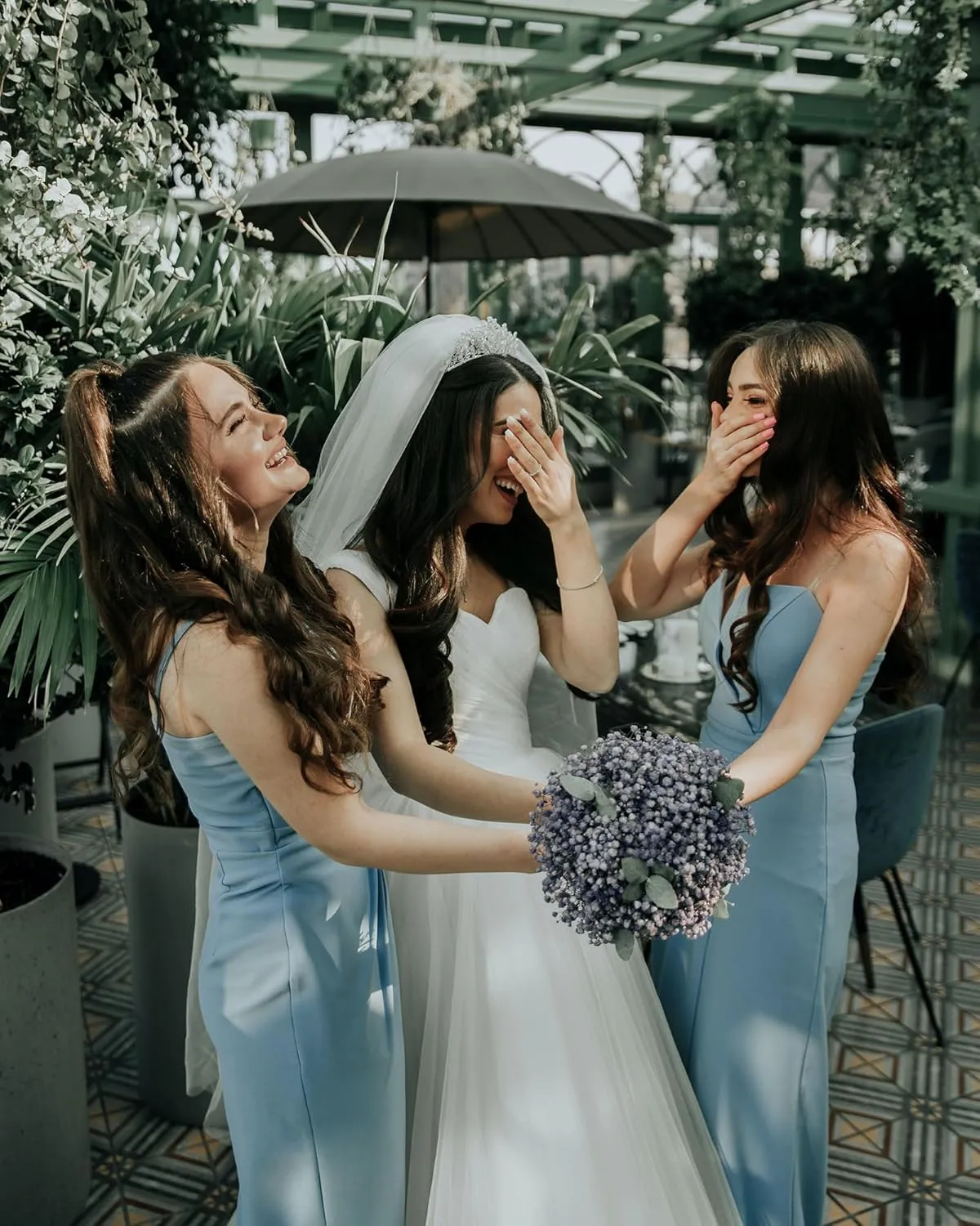 Bridesmaid Proposal Gifts Letter Cosmetic makeup bag bulk for Wedding Party Favors Bachelorette party decorations Makeup Pouch Birthday Toiletry Organizer Bag Makeup Case Gift (Blue)