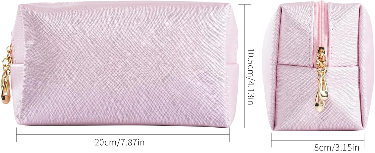 Bridesmaid Proposal Gifts Letter Cosmetic makeup bag bulk for Wedding Party Favors Bachelorette party decorations Makeup Pouch Birthday Toiletry Organizer Bag Makeup Case Gift (Blue)
