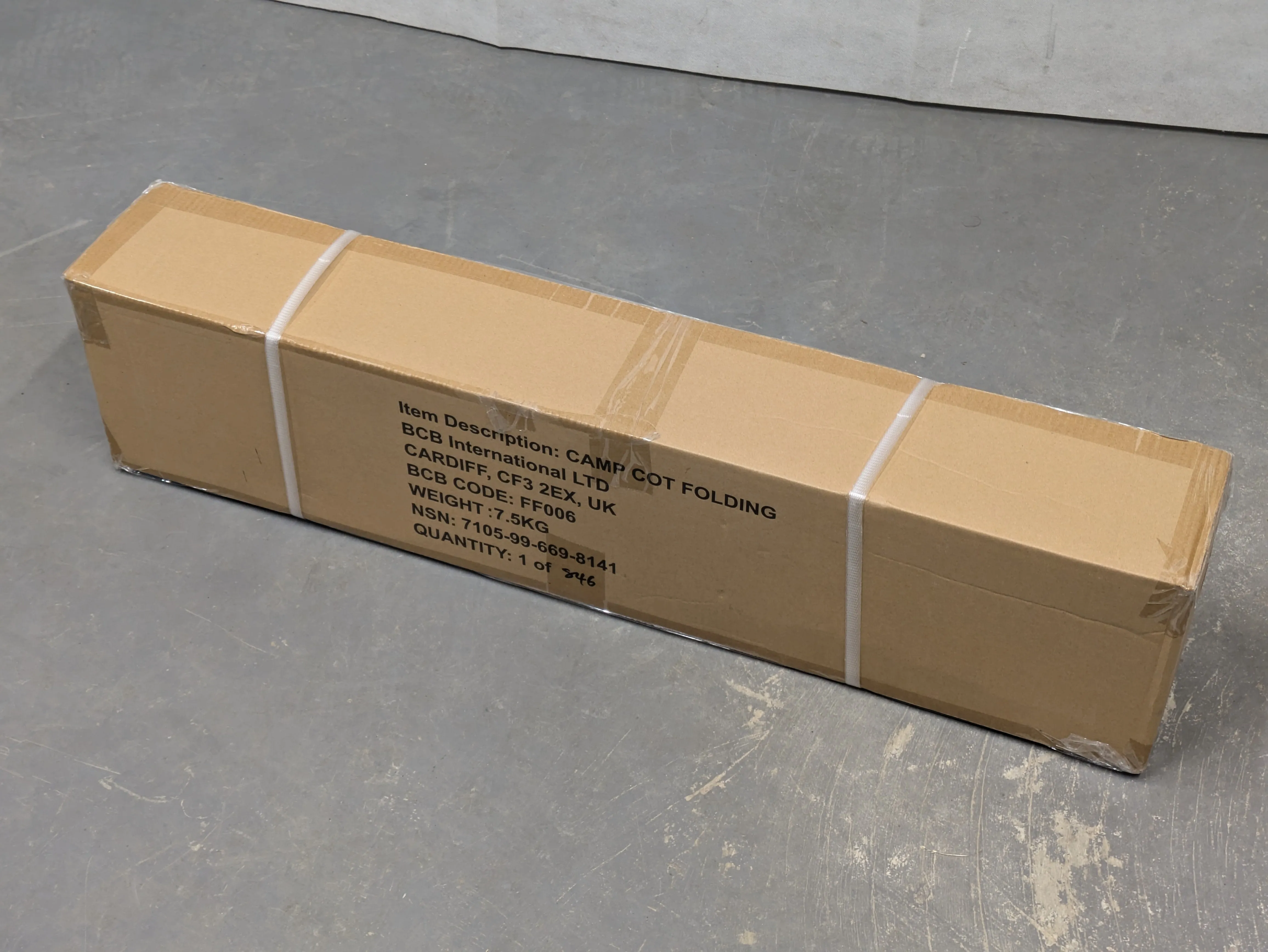 British Army Folding Aluminium Cot Camp Bed - NEW
