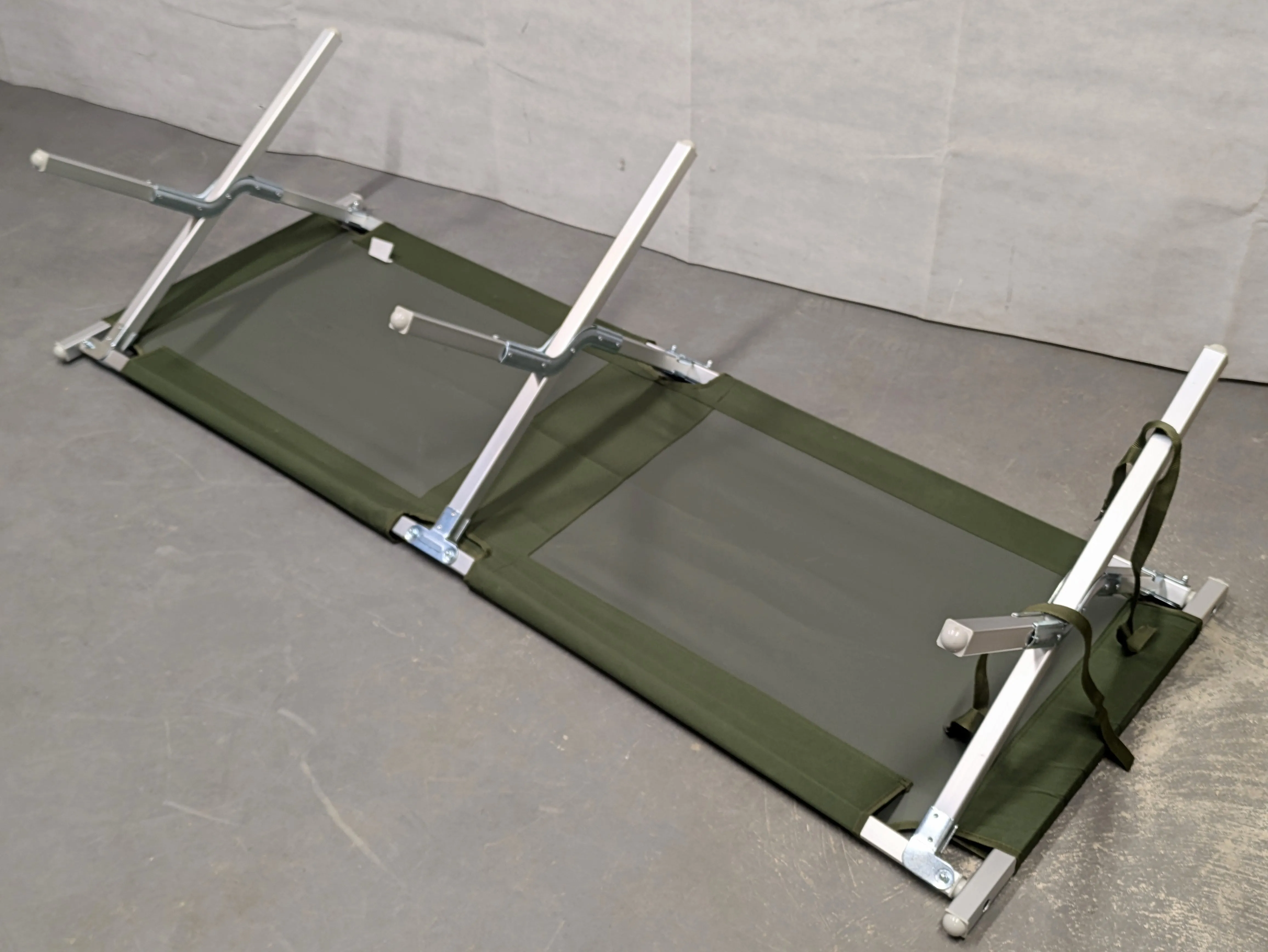 British Army Folding Aluminium Cot Camp Bed - NEW