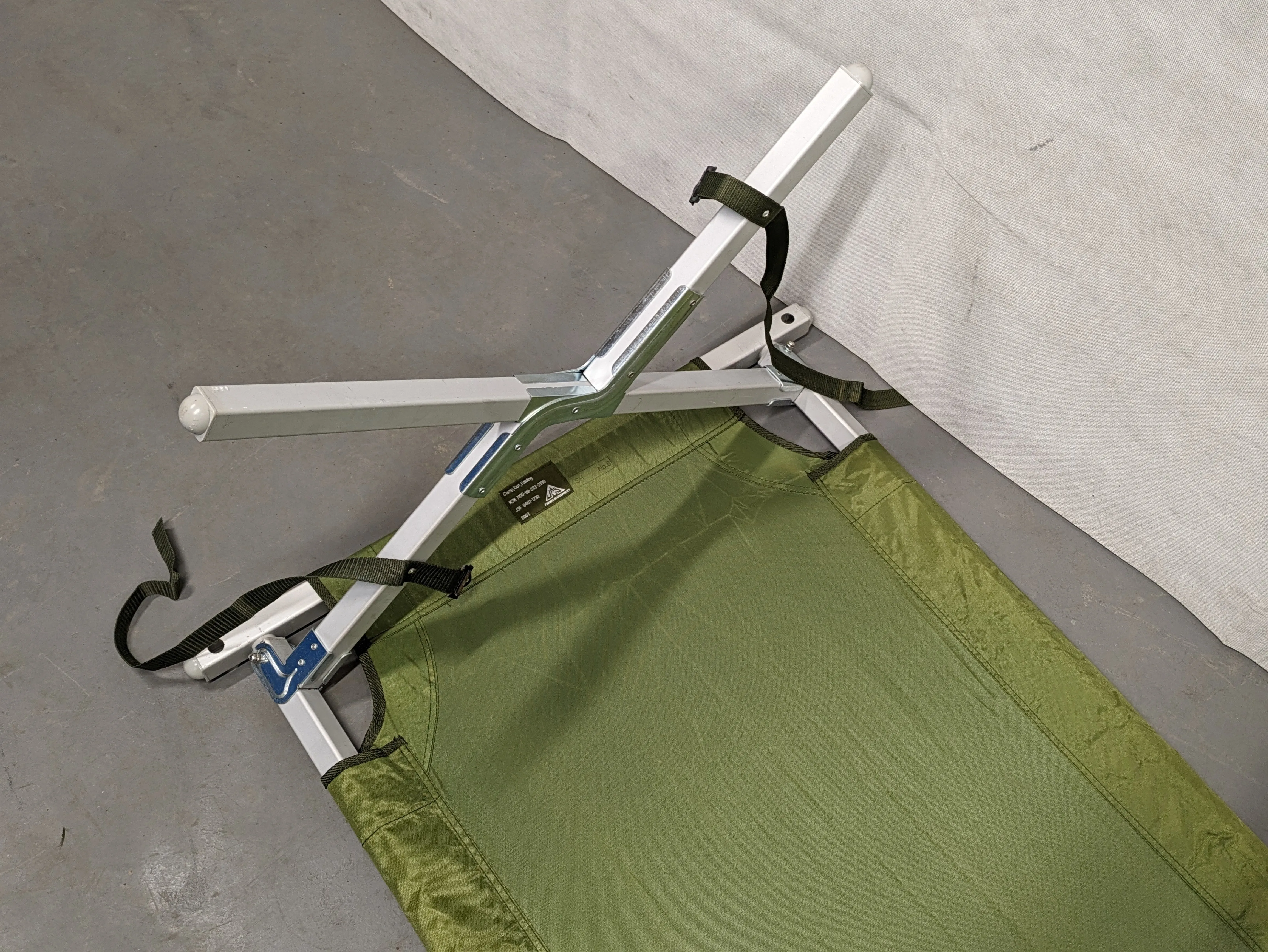 British Army Folding Aluminium Cot Camp Bed