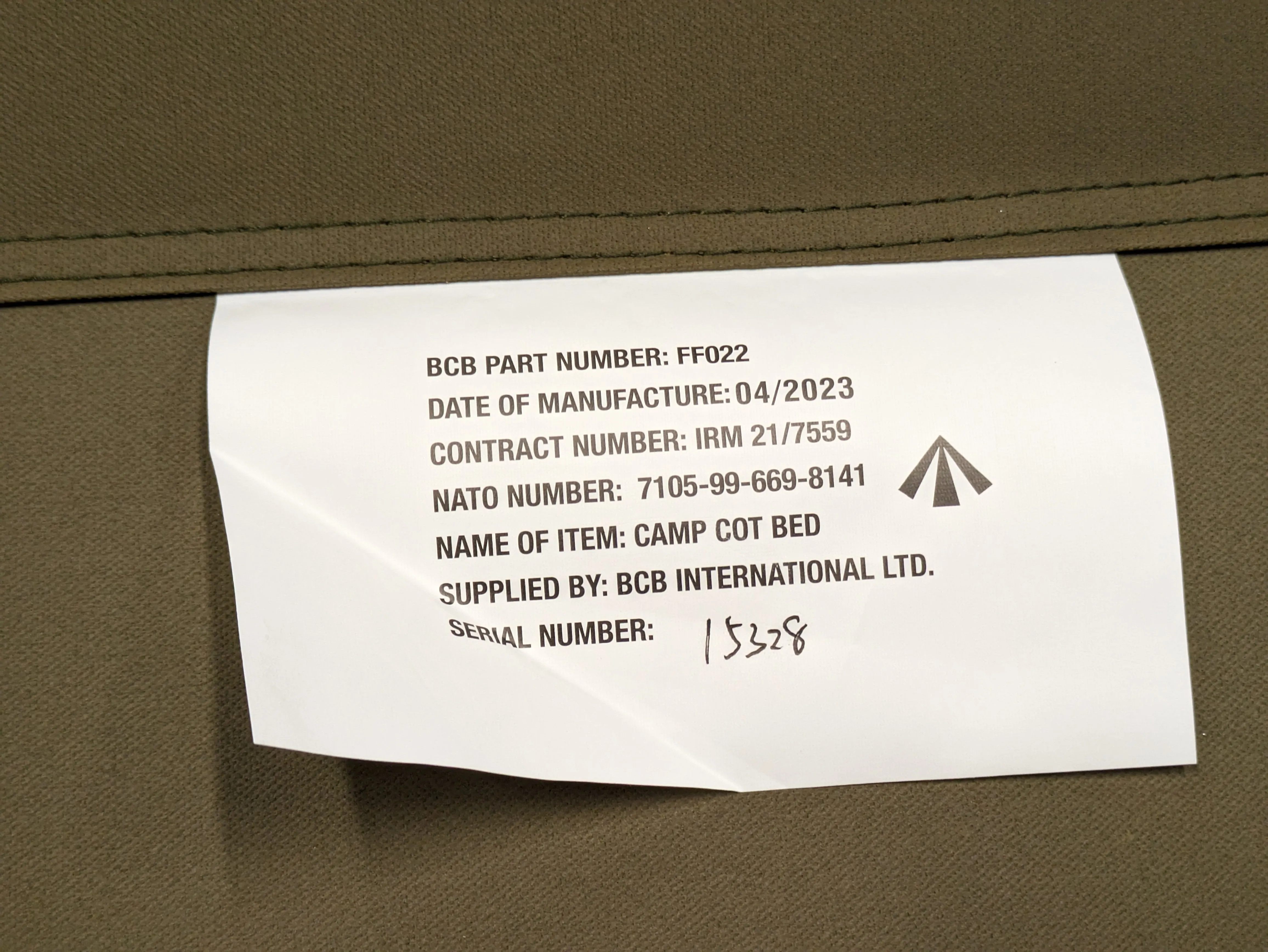 British Army XL Folding Aluminium Cot Camp Bed - NEW