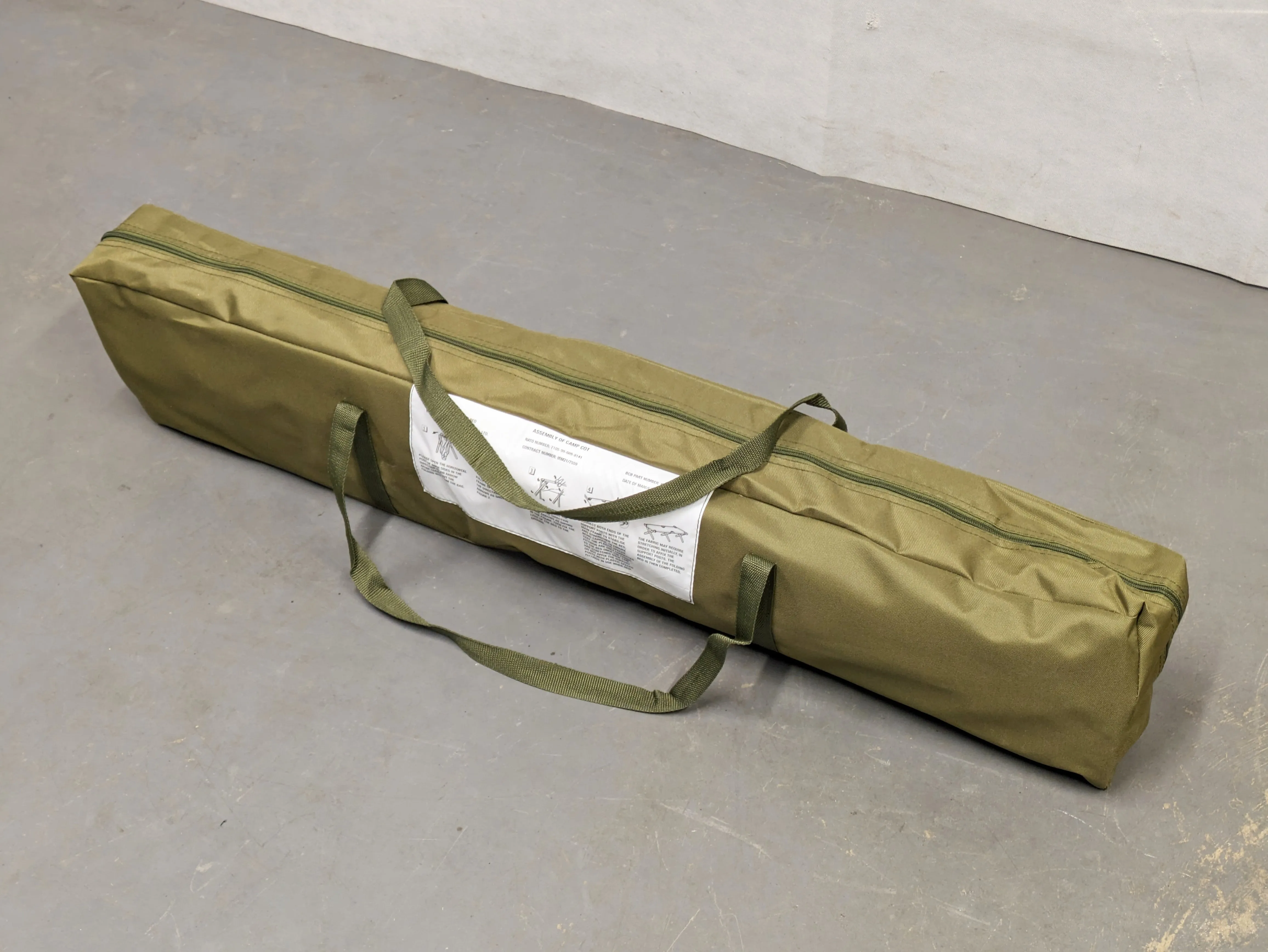 British Army XL Folding Aluminium Cot Camp Bed - NEW