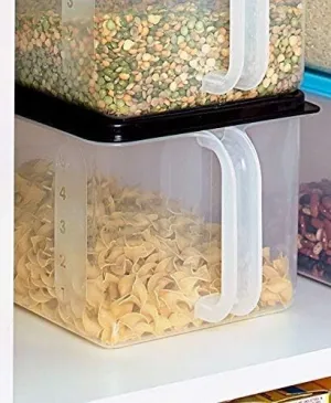Bulk Plastic Food Storage Bin with Carrying Handle and Lid - Black