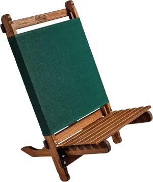 BYER OF MAINE Pangean Lounger - Durable and Portable Camping Chair, Patio Chair, Outdoor Lounger, Foldable Chair and Space Saving Furniture - Wood, Holds Up to 225 pounds, Pre-Assembled, Green