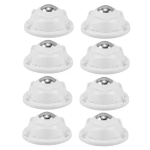 Cabilock Universal Stick-on Wheels 8 Pcs for Furniture Appliances Trash Cans Self-Adhesive Casters Steel Easy to Use
