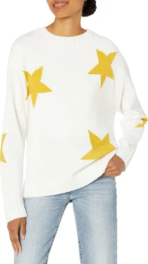 Cable Stitch Women's Intarsia Sweater – Star, Lightning Bolt, Heart Graphics Long Sleeve Crewneck Pullover Top