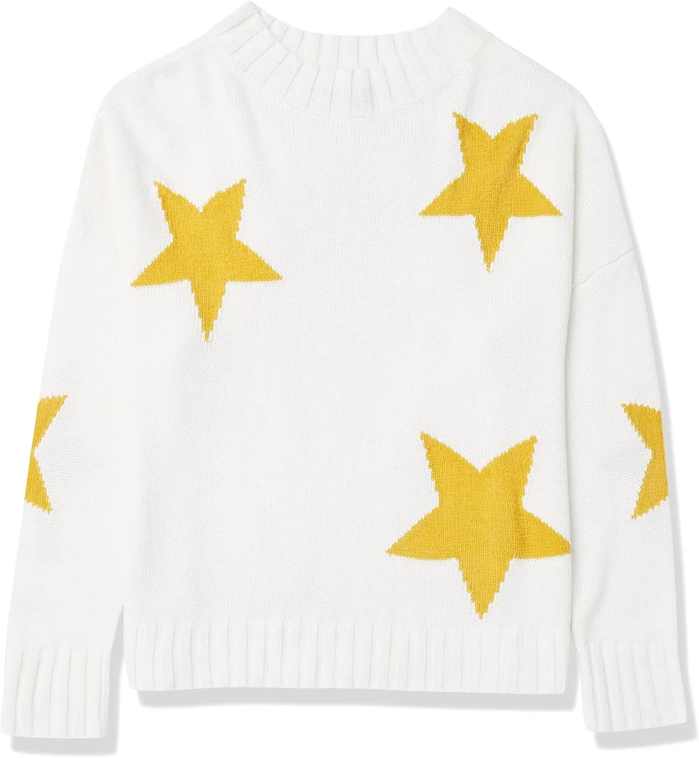 Cable Stitch Women's Intarsia Sweater – Star, Lightning Bolt, Heart Graphics Long Sleeve Crewneck Pullover Top