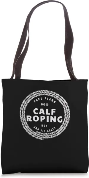 Calf Roping Design Lasso Tote Bag