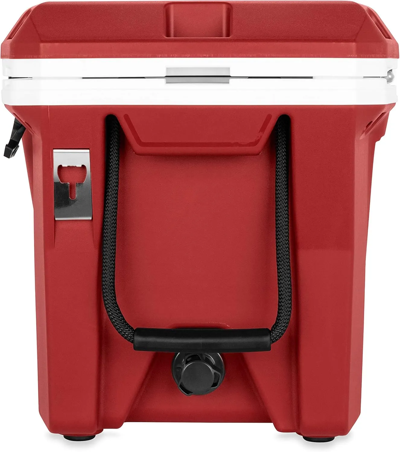 Camco Currituck Crimson and White 30 Quart Cooler - Rugged Exterior Made for Camping, Hunting, Fishing and Tailgating - Comes with Cooler Basket (51750)