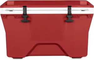 Camco Currituck Crimson and White 30 Quart Cooler - Rugged Exterior Made for Camping, Hunting, Fishing and Tailgating - Comes with Cooler Basket (51750)