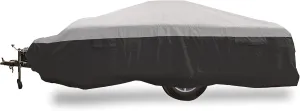 Camco ULTRAGuard 10-12-Ft Pop-Up Camper/RV Cover - Features Covered Air Vents & Cinching Straps - Crafted of Spunbond Polypropylene - Includes Storage Bag for RV Storage and Organization (45762)